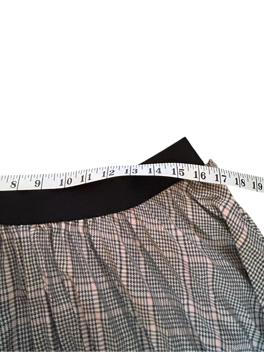 Plaid Pleated Midi Skirt Size Large Elastic Waist Preppy Academic Schoolgirl - Picture 6 of 7